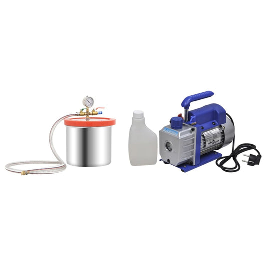 Vacuümkamer – Vacuümkamer Met Pomp – Ontgassingskamer – Vacuümverpakking – Vacuümaccessoires – 7,4 Liter – Roestvrij Staal – Transparant Acryl Deksel