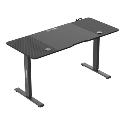 Bureaublad – Bureau – Zit-Sta Bureau – Verstelbaar Bureau – Elektrisch Verstelbaar – Hoogte 72-117 cm – XXL Muismat 120x60 cm – Zwart
