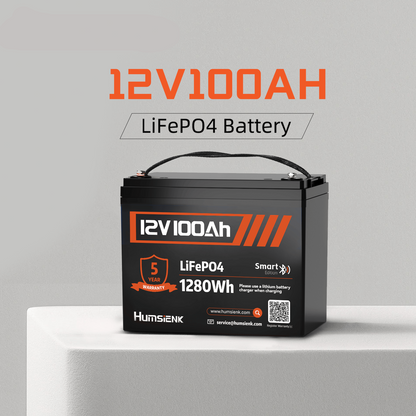 12V 100Ah LiFePO4 Accu – Lithium Batterij – Energieopslag Batterij – Camping Accu – Boot Accu – Langdurige Energie – 15000+ Cyclus Levensduur – Geïntegreerde BMS Veiligheid