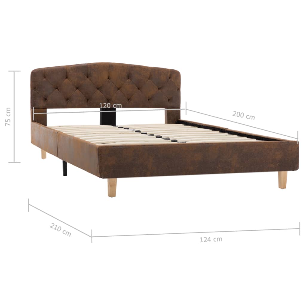 Bedframe – Bedframes – Bedbodem – Slaapbank – Eenpersoonsbed – 120x200 cm – Stabiel MDF & Stalen Frame – Eenvoudige Montage