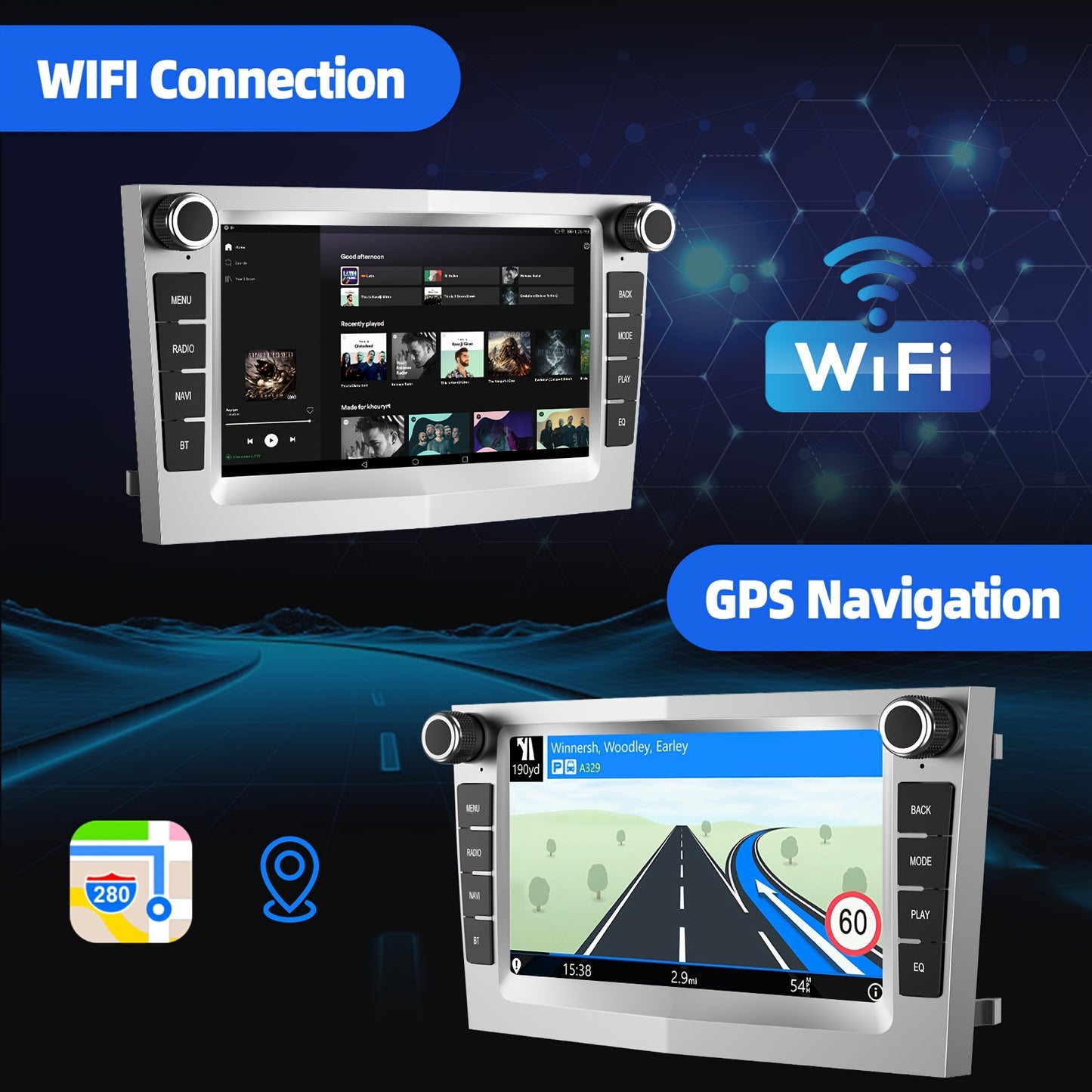 Android Autoradio – Auto Stereo – Multimedia Speler – Navigatiesysteem – Touchscreen Radio – 7 Inch HD IPS Display – Android 14.0 Met 4GB RAM & 64GB Opslag – Zonder Camera & Microfoon