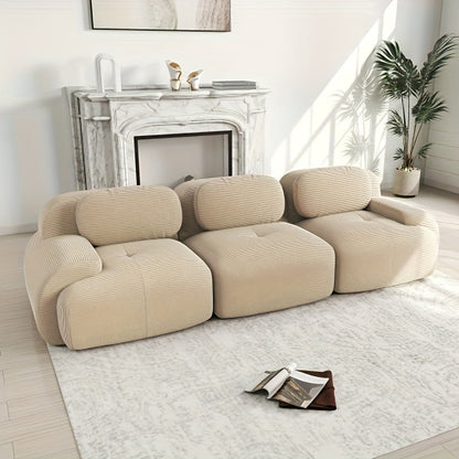 Bank – Sofa – 2-Zitsbank – Hoekbank – Loungebank – Modern Wit – Pluche Kussens – Makkelijk Schoon Te Maken