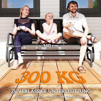 Tuinmeubelset – Bistroset – Tuinset – Buitenmeubilair – Terrasmeubilair – Duurzaam Metalen Frame – Comfortabele Schommelstoelen
