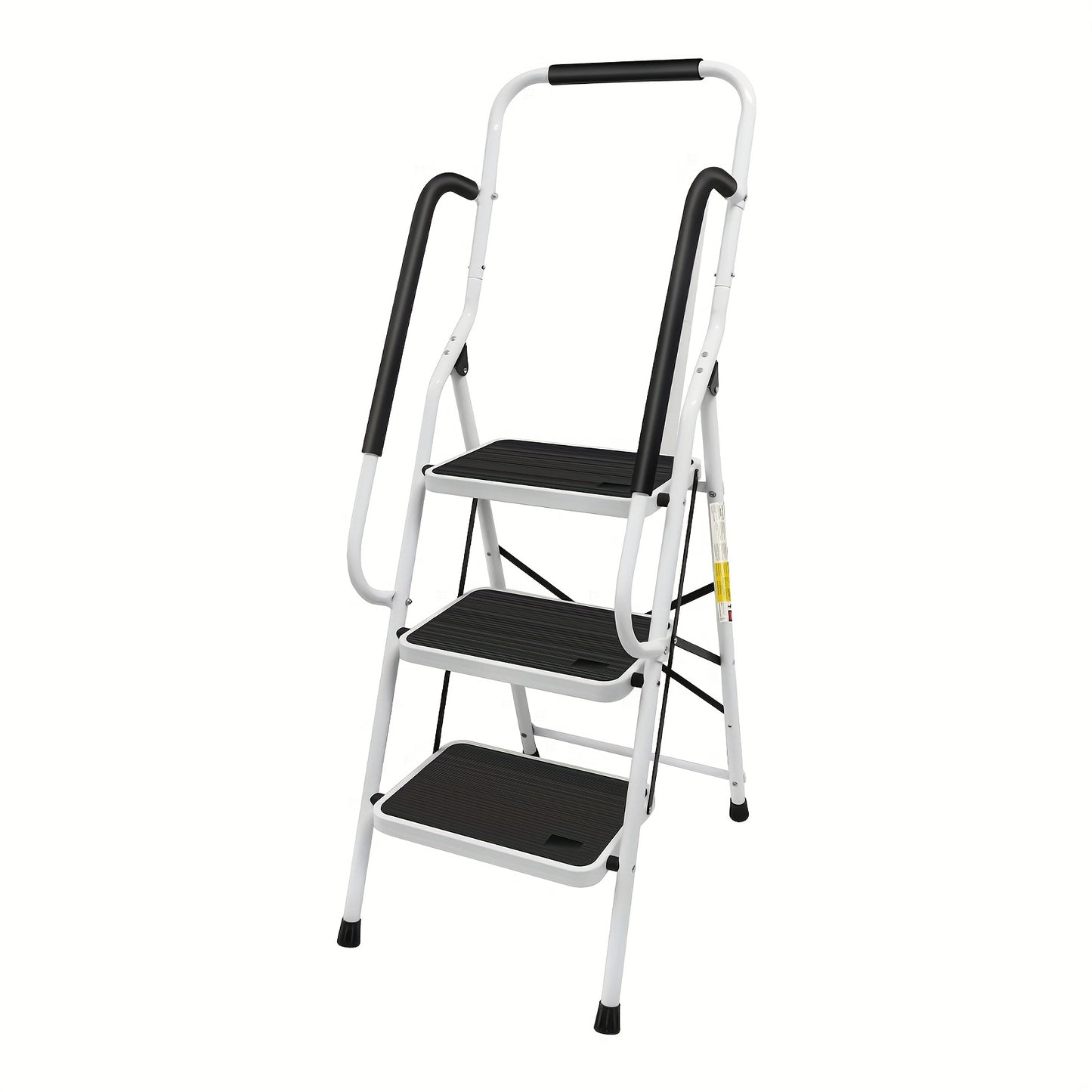 3-Traps Ladder – Opvouwbare Ladder – Steigertrap – Trapladder – Opstapladder – Veiligheidshandgreep – Antislip Voeten – Stalen Constructie – Max. Draaggewicht 150 kg