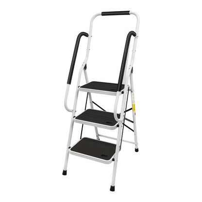 3-Traps Ladder – Opvouwbare Ladder – Steigertrap – Trapladder – Opstapladder – Veiligheidshandgreep – Antislip Voeten – Stalen Constructie – Max. Draaggewicht 150 kg