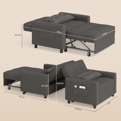 Comfortable Recliner Chair, Adjustable Backrest Sleeping Chair And Folding Sofa Bed - Perfect Relaxation Chair For Your Living Room Or Bedroom