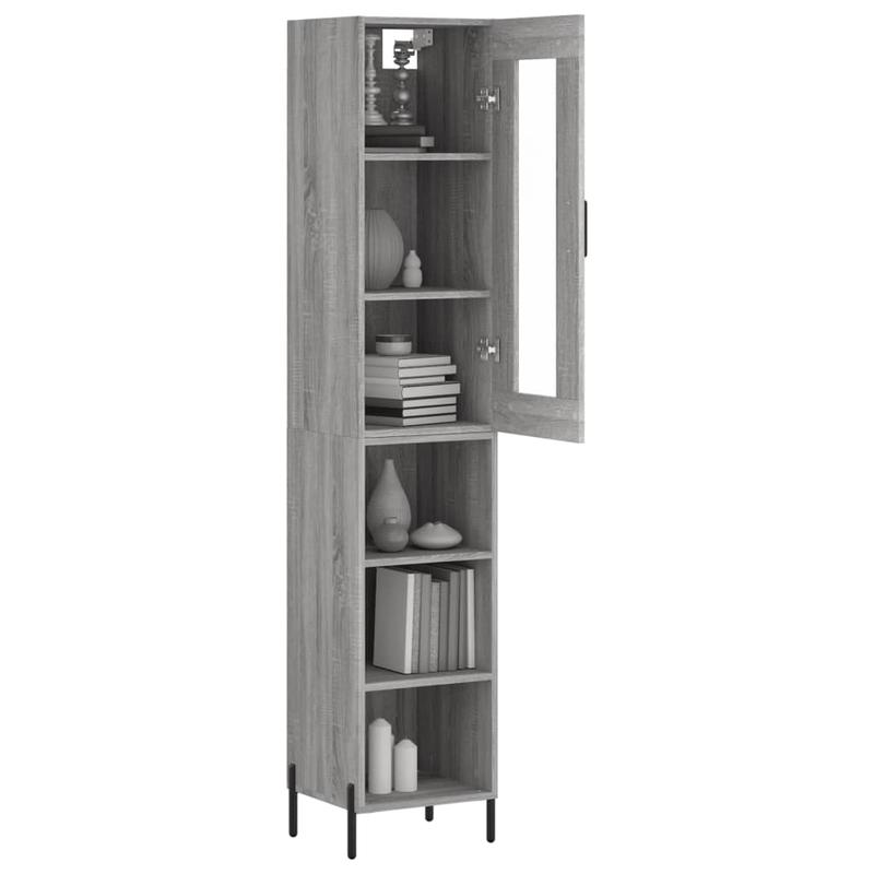 Grijs Sonoma Dressoir – Bergkast – Kast – Opbergmeubel – Dressoirkast – Ruime Opbergruimte – Duurzaam Meerlaagshout