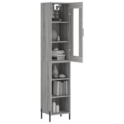 Grijs Sonoma Dressoir – Bergkast – Kast – Opbergmeubel – Dressoirkast – Ruime Opbergruimte – Duurzaam Meerlaagshout