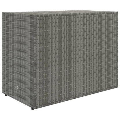 Gartenschrank – Tuinkast – Opbergbox – Buitenbox – Tuinbox – Grijs – 100x55,5x80 cm – Weerbestendig Poly Rattan – Ventilatieopeningen