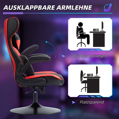 Gaming Chair, Office Chair with Footrest And Lumbar Support, Height-adjustable Desk Chair with 360° Swivel Seat And Headrest, 200kg Load Capacity, Ergonomic Office Chair, Computer Chair, Gaming Chair, Office Chair, PC Armcha