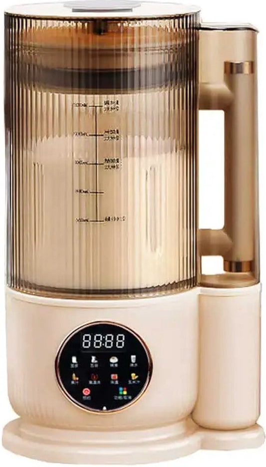 Elektrische Juicer Blender - Toutchscreen - Blender - Sojamelk machine - Keuken blender - Keuken machine - Mixer - 10 blad-mes - Beige - 1500ML