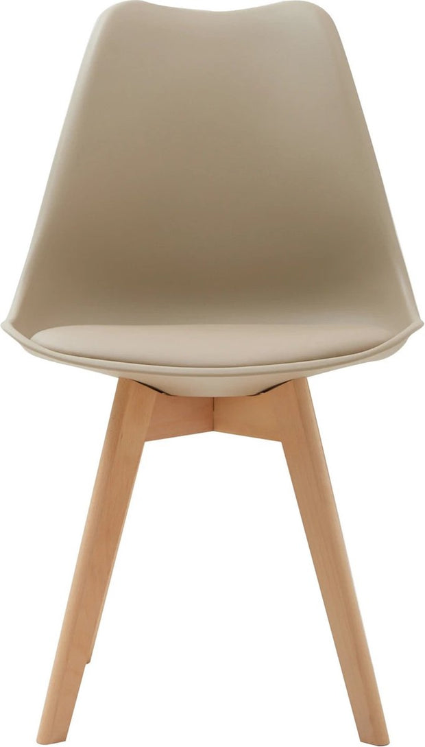 Eetkamerstoelen - Eetkamerstoel - Scandinavische Stijl - Kuipstoel - Ergonomisch - Set van 4 - Beige