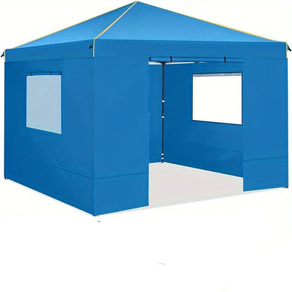 Pop-Up Partytent – Vouwtent – Feesttent – Markttent – Schaduwtent – Blauw – 3×3 Meter – 4 Afneembare Zijwanden