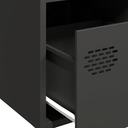 Sideboard 68x39x73.5cm cold-rolled steel black Practical and removable