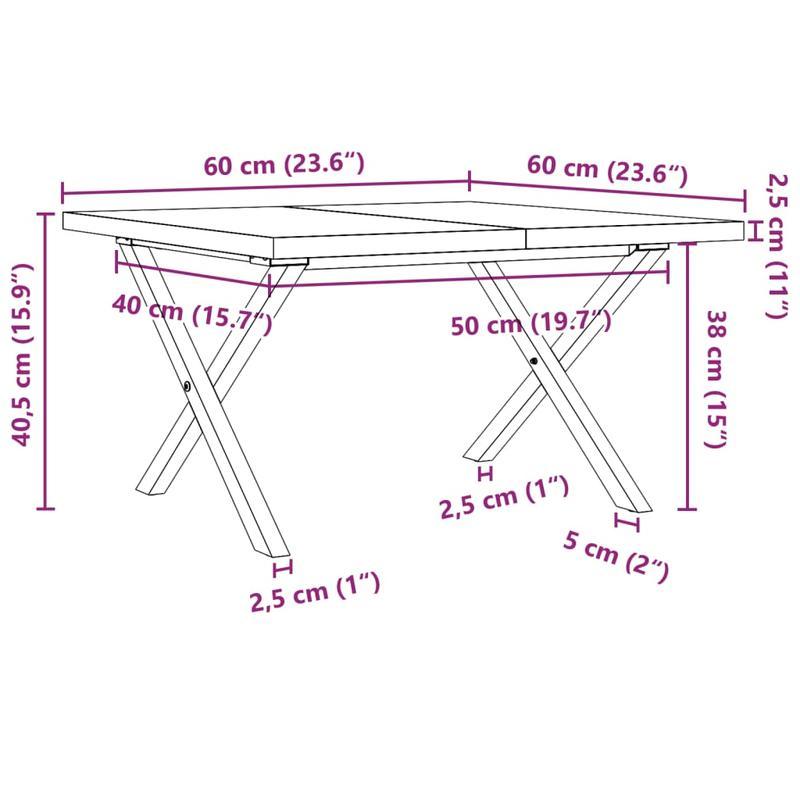 Modern X-Frame Coffee Table - Heavy-Duty Pine Wood & Steel Construction, Lightweight Living Room Center Table, Easy Assembly, Minimalist Industrial Design for Indoor/Outdoor Use - Space-Saving Furniture for Apartments, Houses