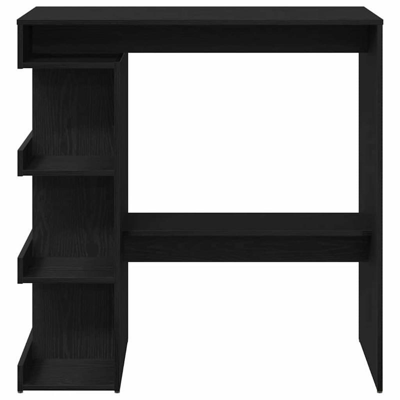 Bartafel – Barkruktafel – Keukentafel – Ontbijttafel – Zwarte Eikenhouten Bar Tafel Schwarz – Ruimtebesparend Design – Extra Opbergruimte