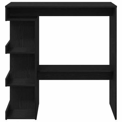 Bartafel – Barkruktafel – Keukentafel – Ontbijttafel – Zwarte Eikenhouten Bar Tafel Schwarz – Ruimtebesparend Design – Extra Opbergruimte