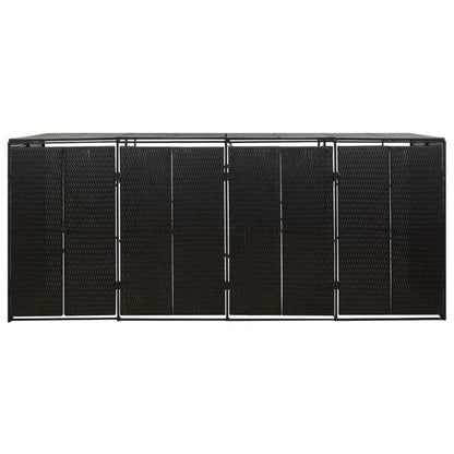 Prullenbakdeksel – Afvalbak Deksel – Vuilnisbak Cover – Afvalbak Hoes – Polyrattan Deksel Nero – Stevig Weerbestendig – Perfecte Pasvorm 274x80x117 cm