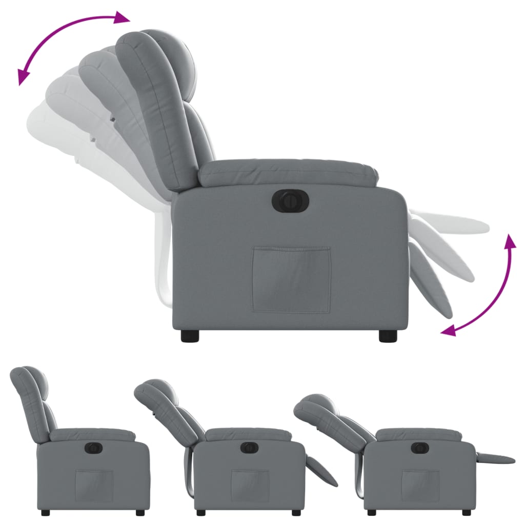 Elektrische Stoel – Relaxfauteuil – Sta-op Stoel – Verstelbare Fauteuil – Elektrische Fauteuil – Elektrisch Verstelbaar – Kunstleer – 135 Graden Kantelbaar