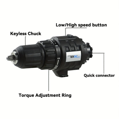 Accu Combiset 6-in-1 – Elektrische Boormachine – Slagschroevendraaier – Cirkelzaag – Haakse Slijper – Accu Decoupeerzaag – 2 Batterijen 4A – 18V Kracht – Brushless Motor