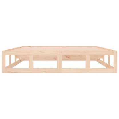Modern Minimalist Bed Frame Queen Size (140x200cm) - Heavy-Duty Hardwood Construction, Easy Assembly, Sturdy Wooden Slats, Tool-Free Setup for Contemporary Bedrooms - Ideal for Guest Rooms & Master Suites, Simple Design Bed