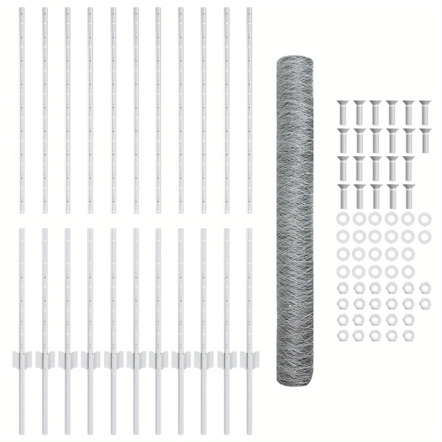 Tuinafscheiding – Tuinhek – Tuinscherm – Hek – Privacyscherm – Gegalvaniseerd Staal – 25 cm Hoog, 1,2 Meter Lang – Set Van 2 Stuks