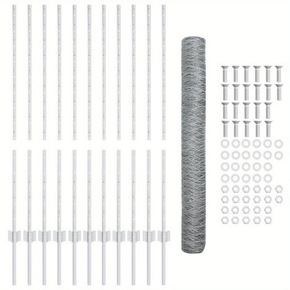 Tuinafscheiding – Tuinhek – Tuinscherm – Hek – Privacyscherm – Gegalvaniseerd Staal – 25 cm Hoog, 1,2 Meter Lang – Set Van 2 Stuks