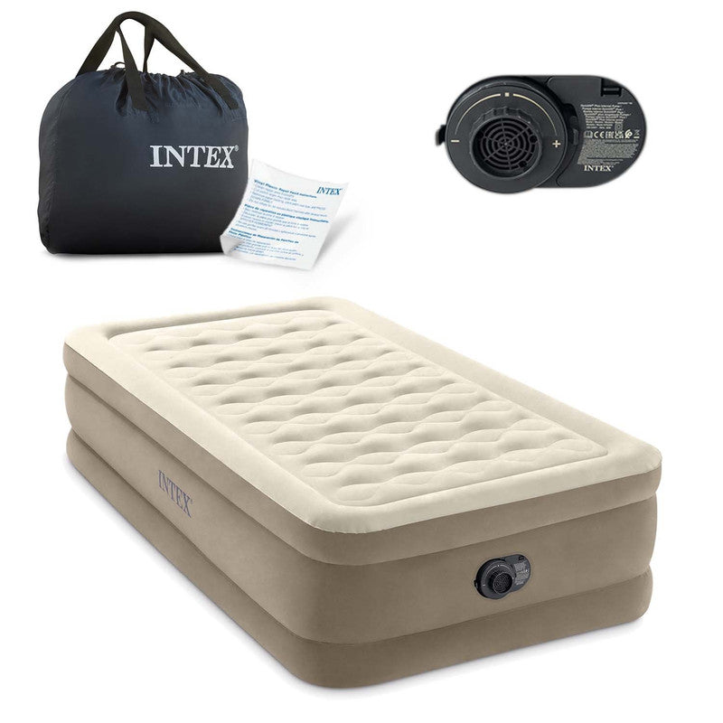 Luchtbed – Opblaasbaar Bed – Slaapmat – Luchtmatras – Opblaasbed – Ingebouwde Elektrische Pomp – 191x99x46 cm – Fiber-Tech & Dura-Beam Technologie