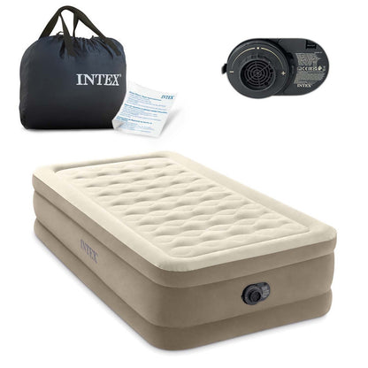 Luchtbed – Opblaasbaar Bed – Slaapmat – Luchtmatras – Opblaasbed – Ingebouwde Elektrische Pomp – 191x99x46 cm – Fiber-Tech & Dura-Beam Technologie
