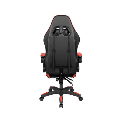 Gamingstoel – Gamestoel – Gaming Chair – Game Stoel – Bureaustoel – Verstelbare Zithoogte – Inklapbare Voetensteun - Zwart/Rood