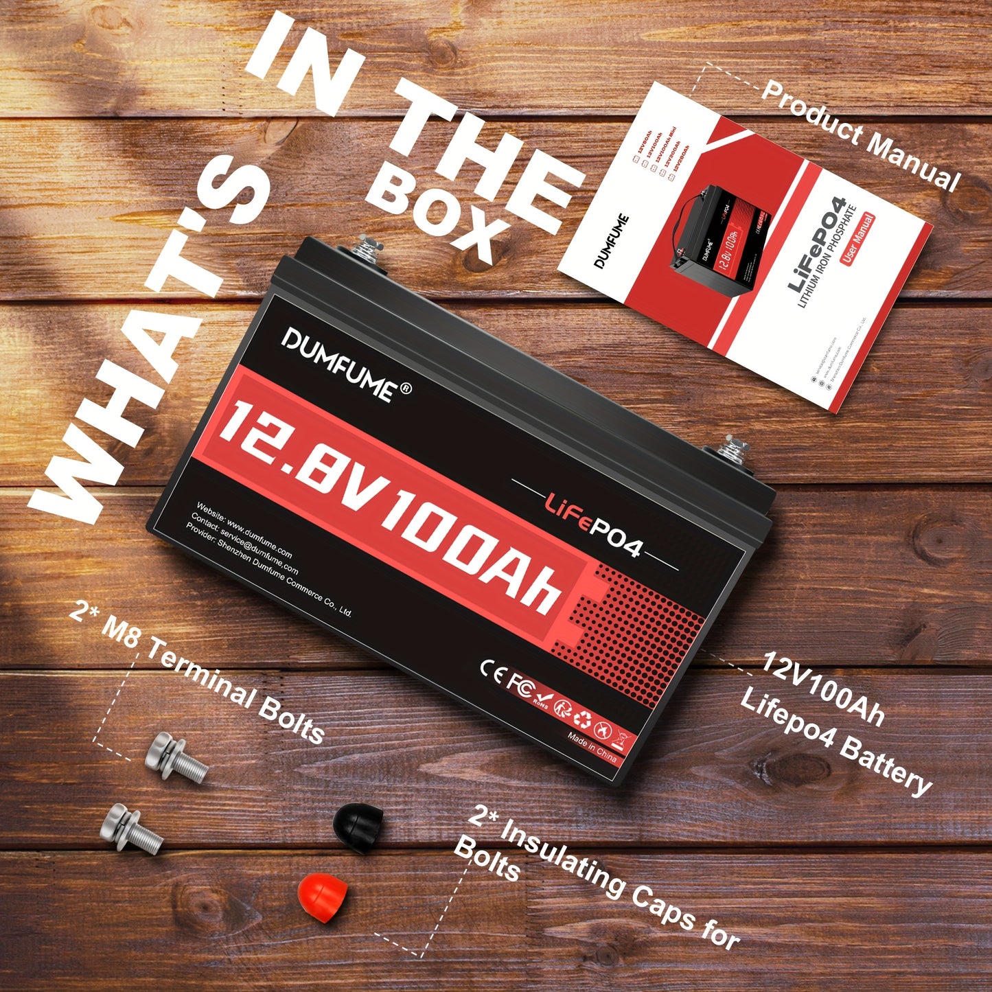 12V 100Ah LiFePO4 Accu – Lithium Accu – Deep Cycle Batterij – Energieopslag Batterij – Camper Accu – Ingebouwd BMS – Lichtgewicht & Lange Levensduur
