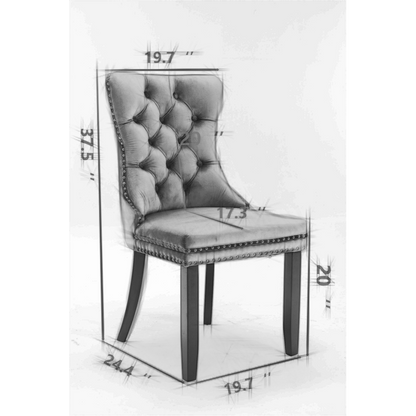 Eetkamerstoel – Stoel – Kuipstoel – Keukenstoel – Set Van 2 – Modern Design – Massief Houten Frame Met Chroom Poot – Hoog Zitcomfort Met Zwarte Stof Bekleding