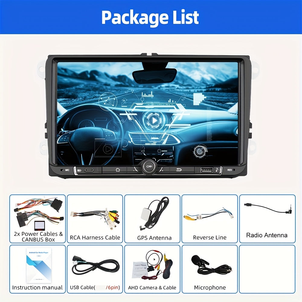 Multimediaplayer Auto – Autoradio – Navigatiesysteem – Carplay Speler – Multimedia Systeem – 9 Inch IPS Touchscreen – Draadloze CarPlay & AHD Achteruitrijcamera