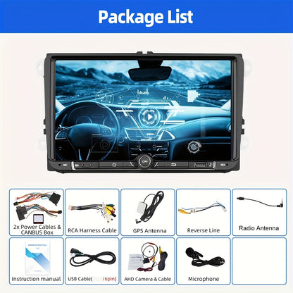 Multimediaplayer Auto – Autoradio – Navigatiesysteem – Carplay Speler – Multimedia Systeem – 9 Inch IPS Touchscreen – Draadloze CarPlay & AHD Achteruitrijcamera