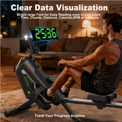 Roeitrainer – Roeimachine – Roeiapparaat – Fitnessapparaat – Full Body Trainer – Magnetische Weerstand 16 Niveaus – Inklapbaar Met 160 kg Belastbaarheid