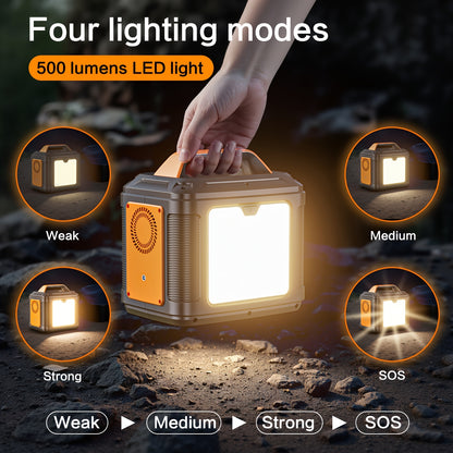 Draagbare Energiecentrale – Powerbank – Generator – Noodstroom – Accupack – 300W Vermogen – Lichtgewicht ABS Behuizing - QUORE