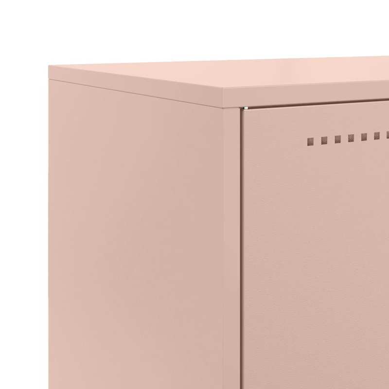 Sideboard 68.5x38.5x107cm steel pink Practical and removable