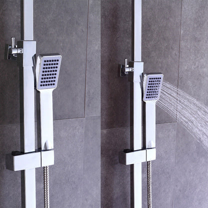Douche Systeem – Douche Set – Handdouche – Douchekraan – Douche Fitting – Roestvrij Staal – 30 cm Regenkop – Thermostaatregeling