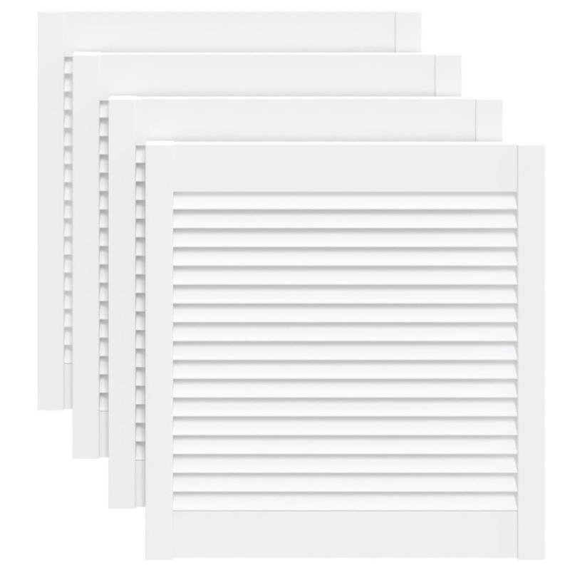 Opbergkast – Bergkast – Kast – Opbergmeubel – Wit – Set van 4 – 61,5x59,4 cm – Slot – Kunststof