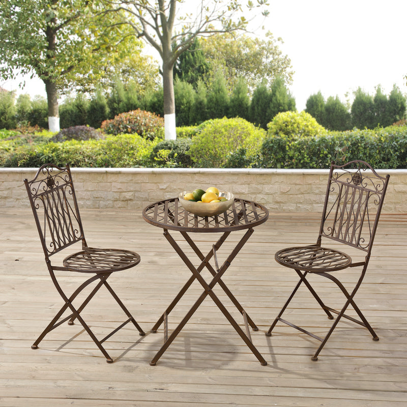 Bistro Set Biella 3pcs Foldable Metal