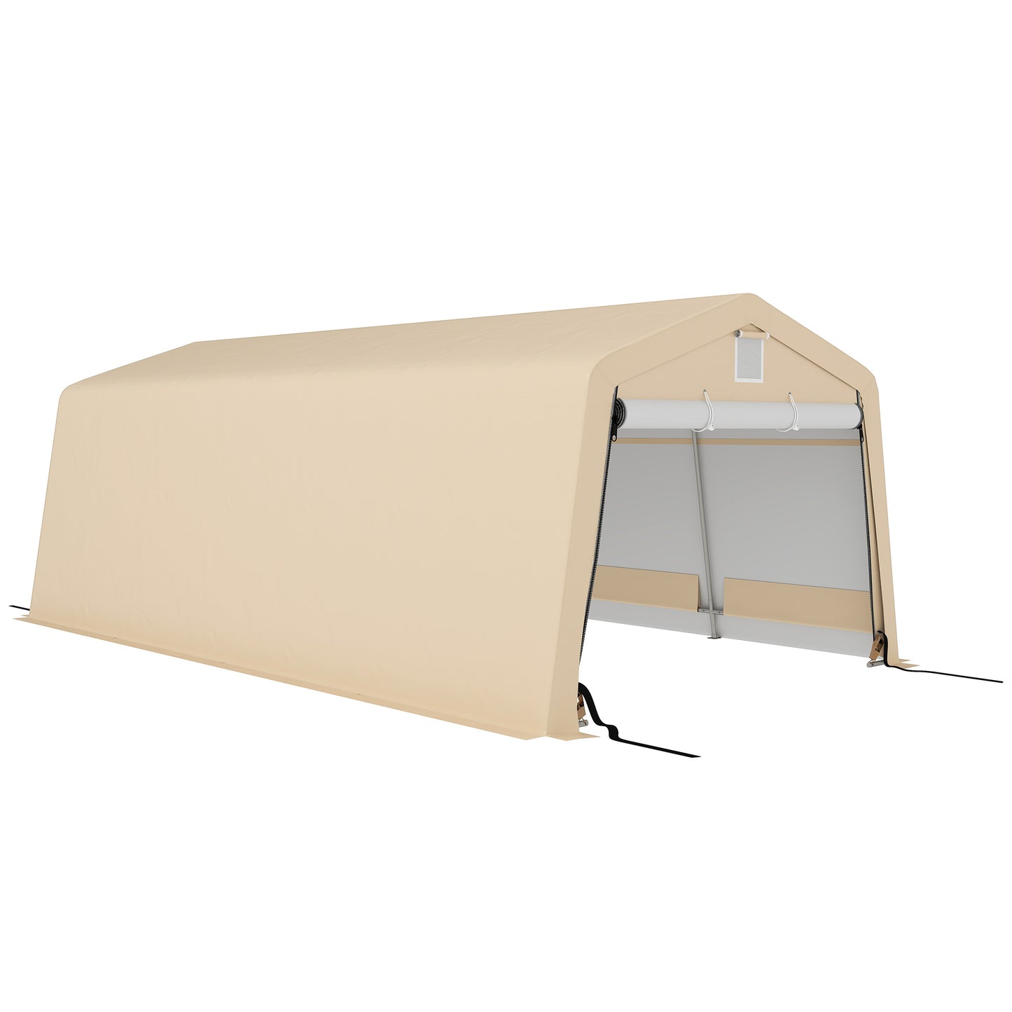 Carport – Garage – Overkapping – Schuur – Tent – Waterdicht PE 150 g/m² – Gegalvaniseerd Stalen Frame 6,2x3,3x2,4 m