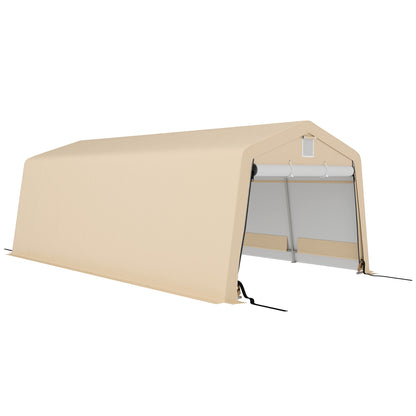 Carport – Garage – Overkapping – Schuur – Tent – Waterdicht PE 150 g/m² – Gegalvaniseerd Stalen Frame 6,2x3,3x2,4 m