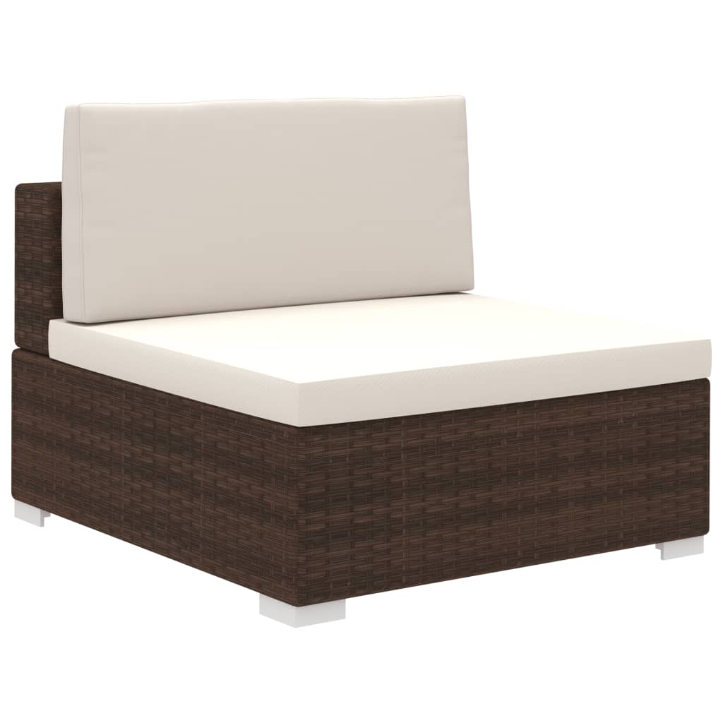Loungekussen – Tuinkussen – Zitkussen – Rugkussen – Palletkussen – 12-delig – Polyester – 6 cm Dikte – Weerbestendig Polyester - Bruin