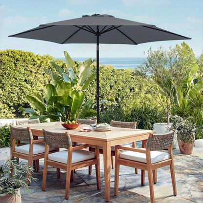 Parasol – Buitenscherm – Stokparasol – Strandparasol – Zweefparasol – Inklapbaar – Verstelbare Hoogte – Duurzaam Polyester & Metalen Frame – Rond Design – Stevige Voet