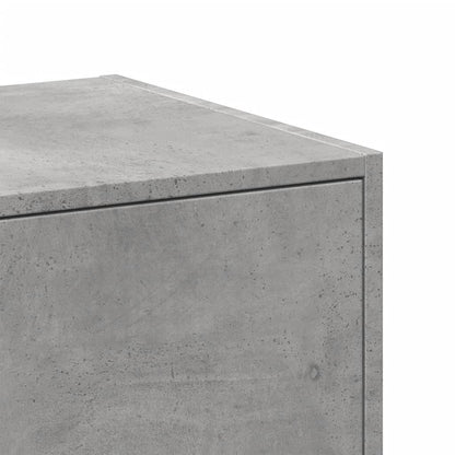 Opbergkast – Ladenkast – Georganiseerd Meubel – Opbergmeubel – Kast Cementgrijs – 4 Lades – Gefabriceerd Hout – Compact 30x41x144 cm