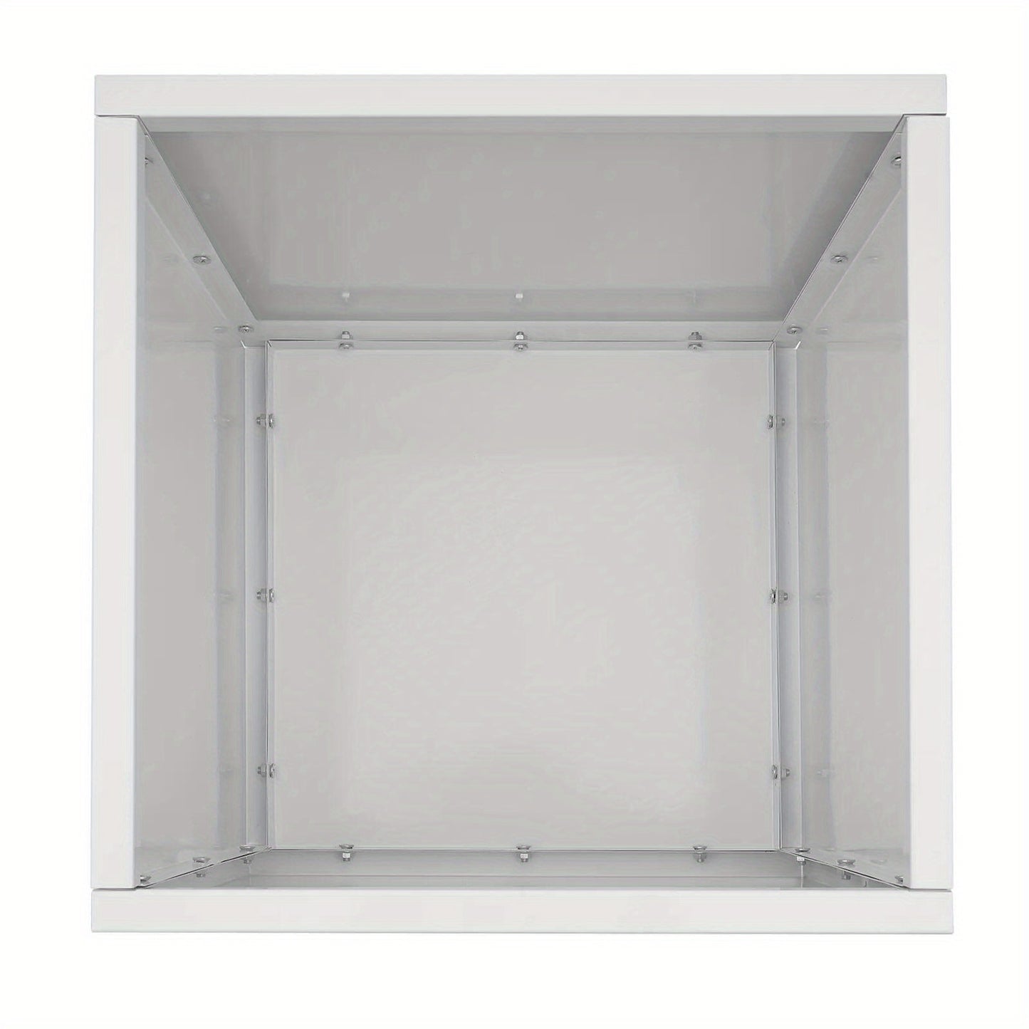 Metalen plantenbak – Plantenbak vierkant – Bloembak – Tuinbak – Plantenpot – Weerbestendig staal – 50,8 x 50,8 x 50,8 cm – Wit