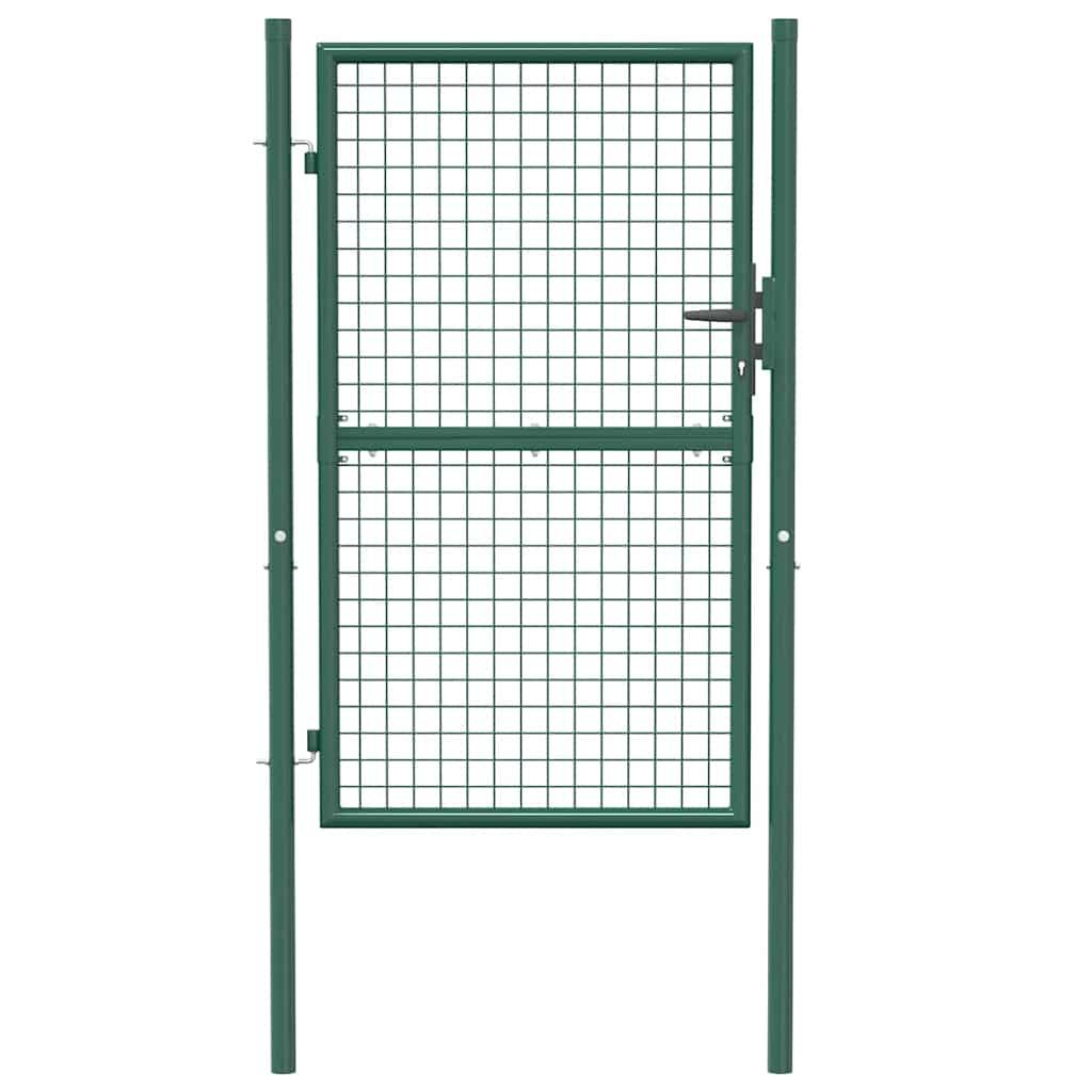 Groene Stalen Poort – Tuinpoort – Sierpoort – Afsluitpoort – Terraspoort – Duurzaam Staal – Afmeting 100x150 cm