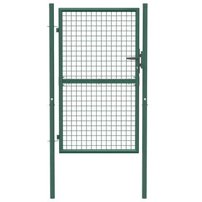 Groene Stalen Poort – Tuinpoort – Sierpoort – Afsluitpoort – Terraspoort – Duurzaam Staal – Afmeting 100x150 cm