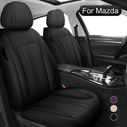 Autostoelhoezen Set – Autostoelbeschermer – Stoelbekleding – Stoelhoezen Universeel – Auto Interieur Bescherming – Nappa Kunstleer – Comfortabele Sponsvoering – 5 Zitplaatsen, Zwart
