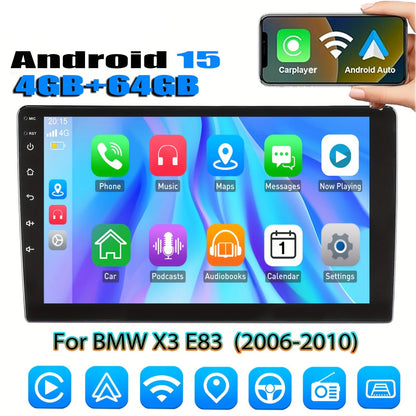 Android 15 Autoradio – Multimedia Systeem – Navigatie Unit – Inbouw Radio – Touchscreen Radio – 9 Inch HD Scherm – Draadloze CarPlay & Android Auto